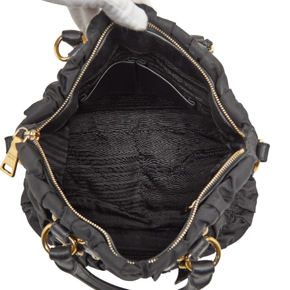 PRADA Black Leather Shoulder Bag - Picture 11 of 14